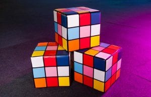 rubix cube designed seats
