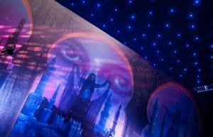 arabian nights themed stage backdrop