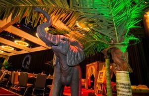 elephant statue under 3m palm tree arabian nights themed event