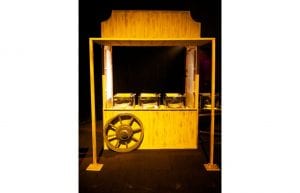 Wild West event styling theme with food hut furniture for hire.