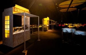 Wild West event styling theme with food hut furniture for hire.