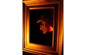 harry potter event theme with gold frame prop for hire.