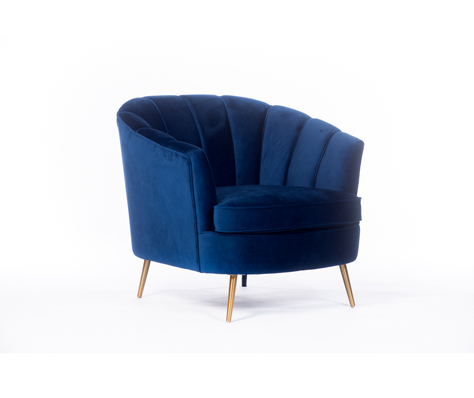 Sofa Blue Velvet Single Seater Phenomenon Creative Event Services
