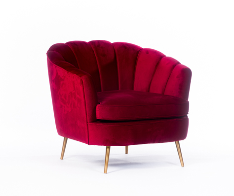 Sofa – Red Velvet Single Seater – Phenomenon Creative Event Services