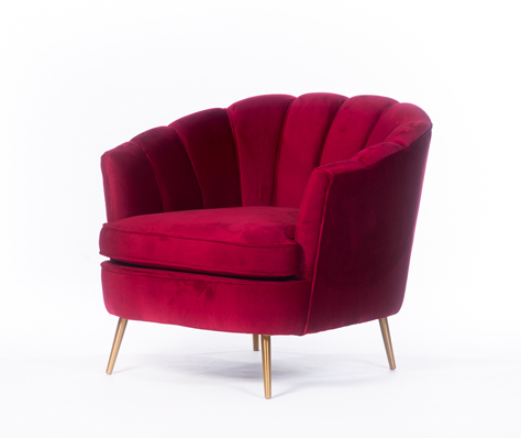 Sofa – Red Velvet Single Seater – Phenomenon Creative Event Services