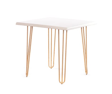 Table Cafe White Square With Gold, Square Wooden Table Legs Australia
